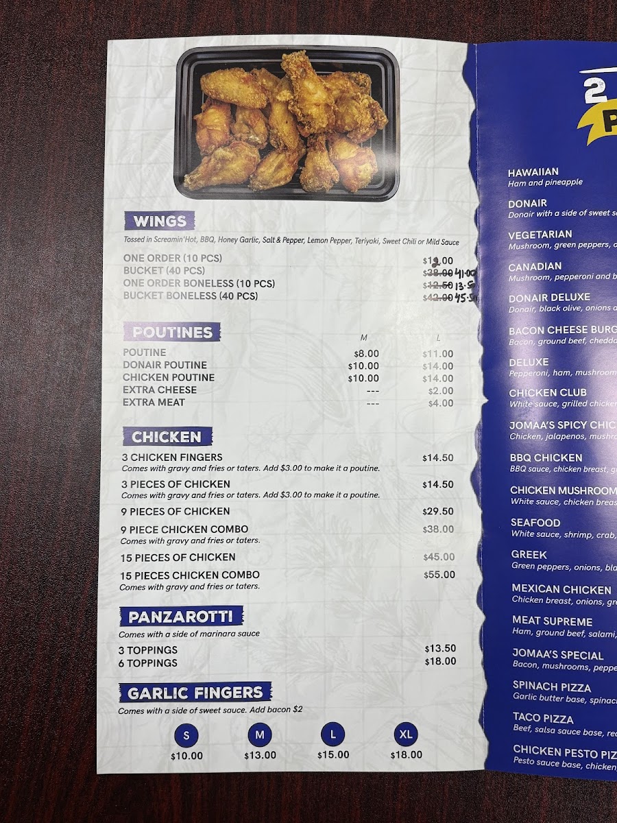 Menu Jomaa's Pizza & Donair-7