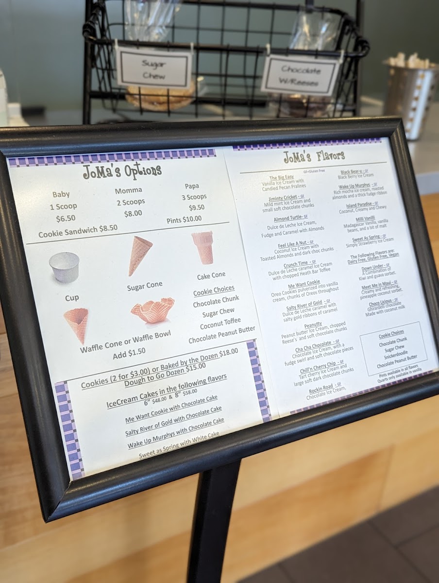 Menu Joma's Artisan Ice Cream-7