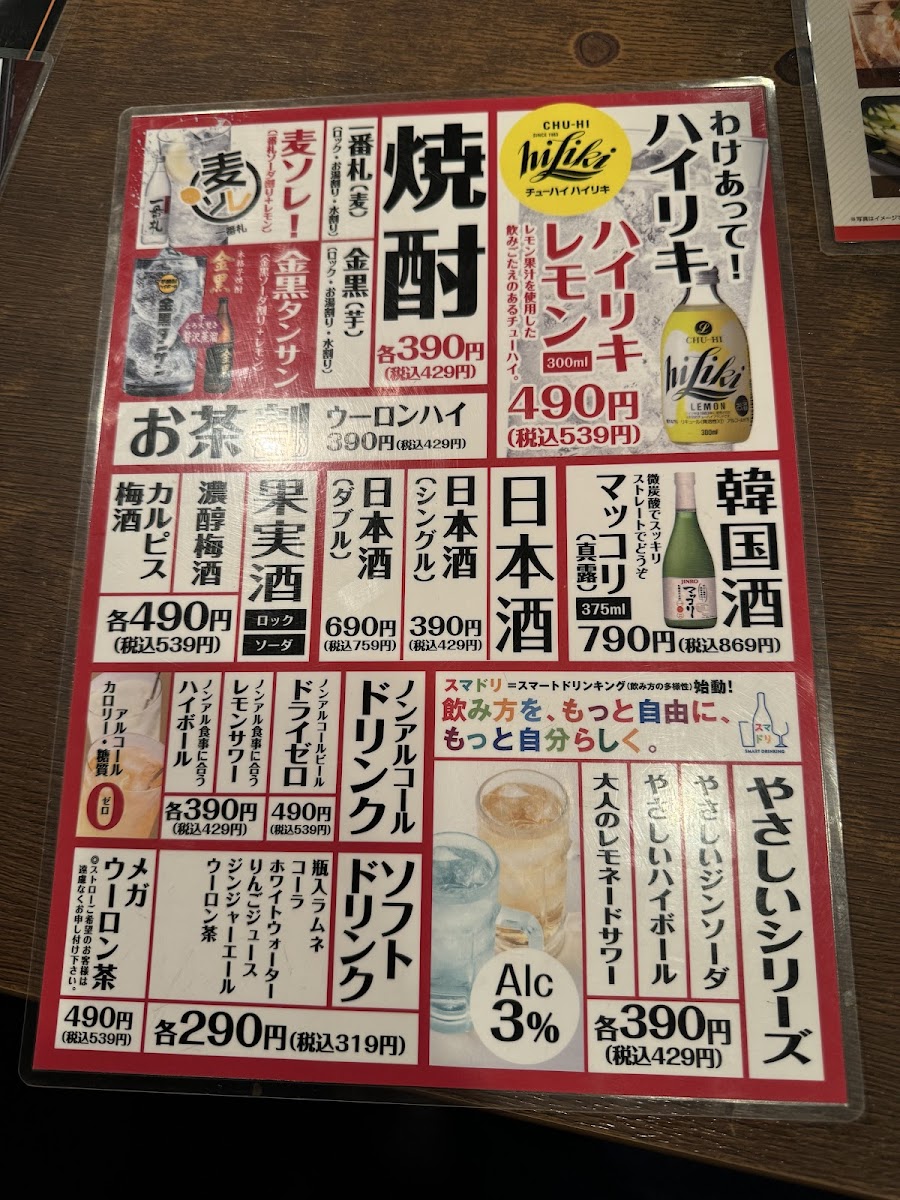 Menu Jonetsu Horumon-1