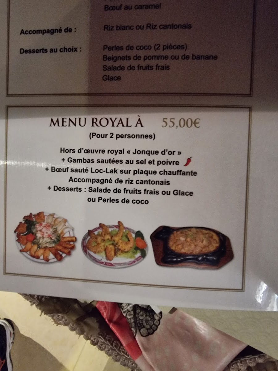 Menu Jonque D'or-1