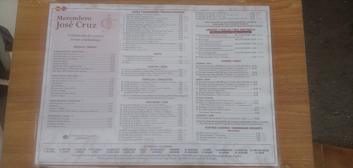 Menu José Cruz Restaurant-2