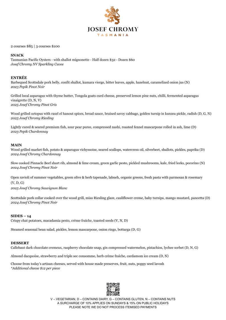 Menu Josef Chromy Wines-1
