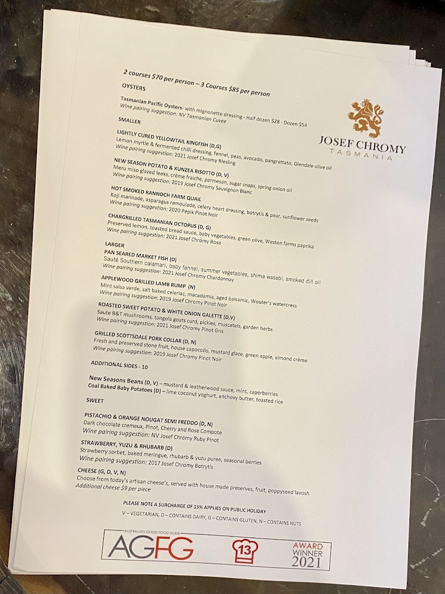 Menu Josef Chromy Wines-10