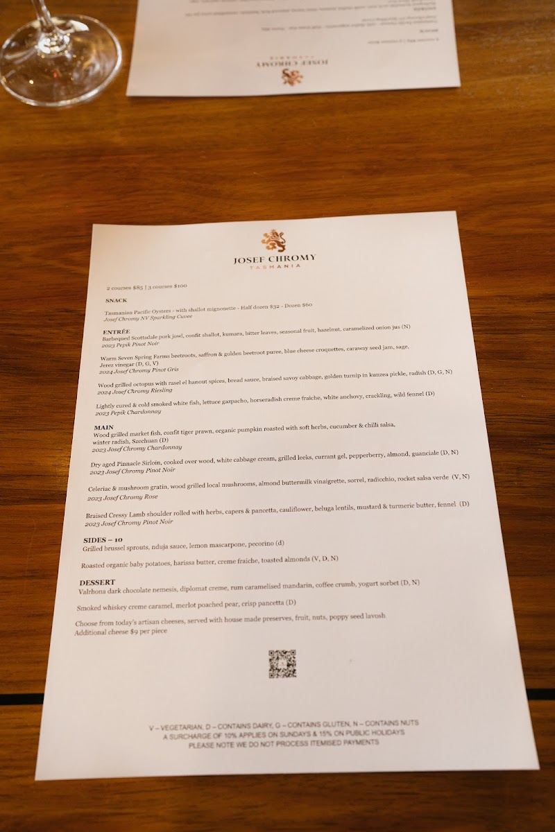 Menu Josef Chromy Wines-6