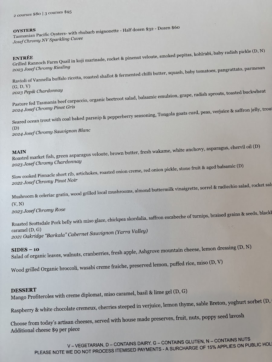 Menu Josef Chromy Wines-8