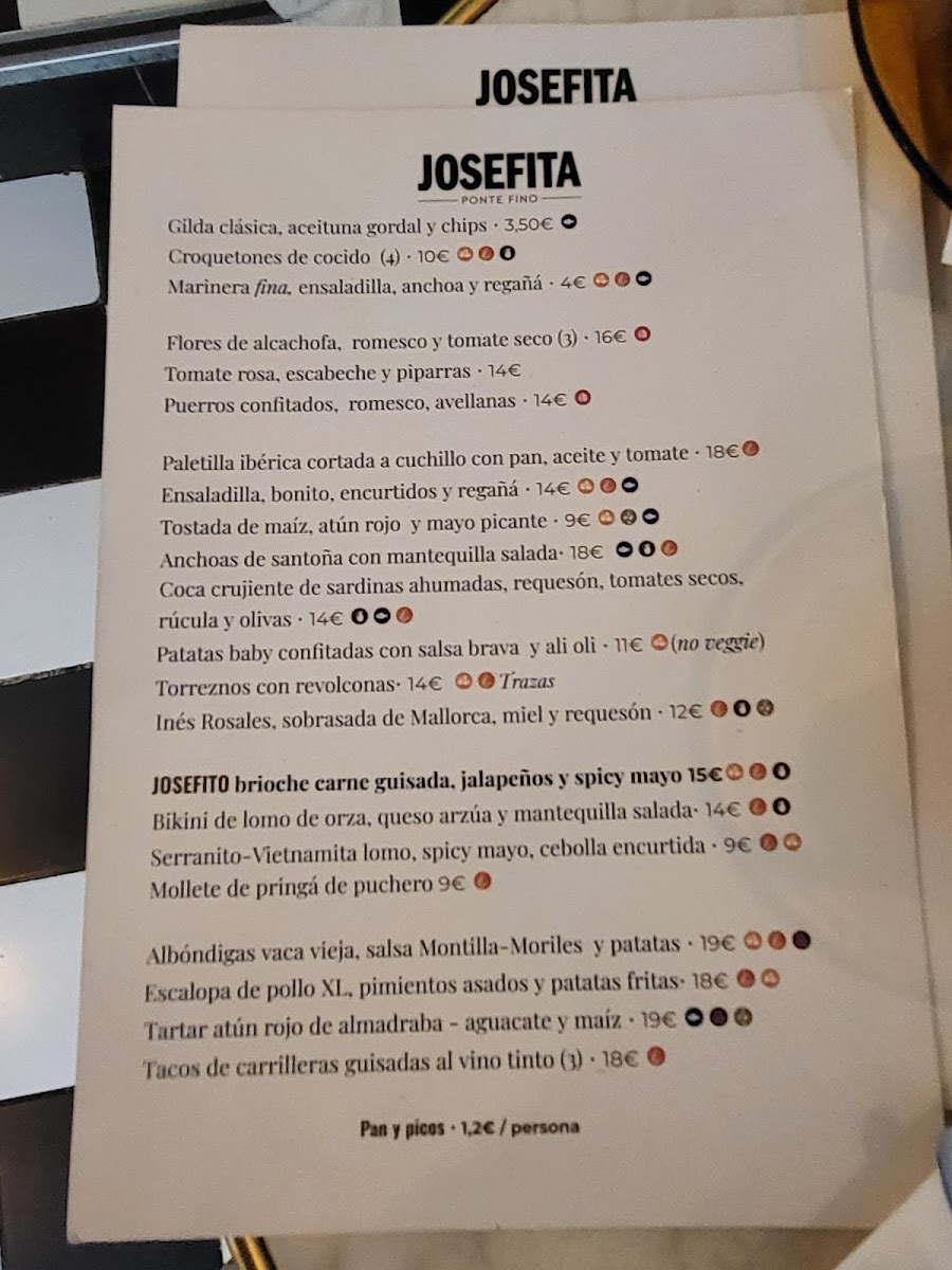 Menu Josefita Bar-2