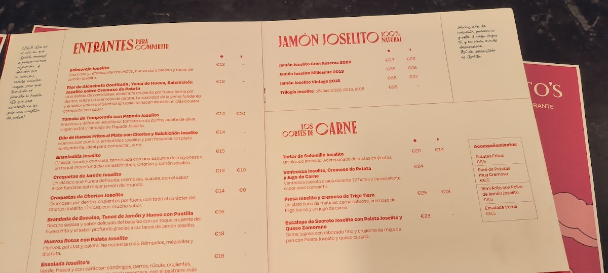 Menu Joselito's | Charcutería & Restaurante-3