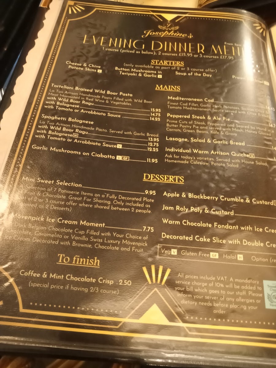 Menu Josephine's-1