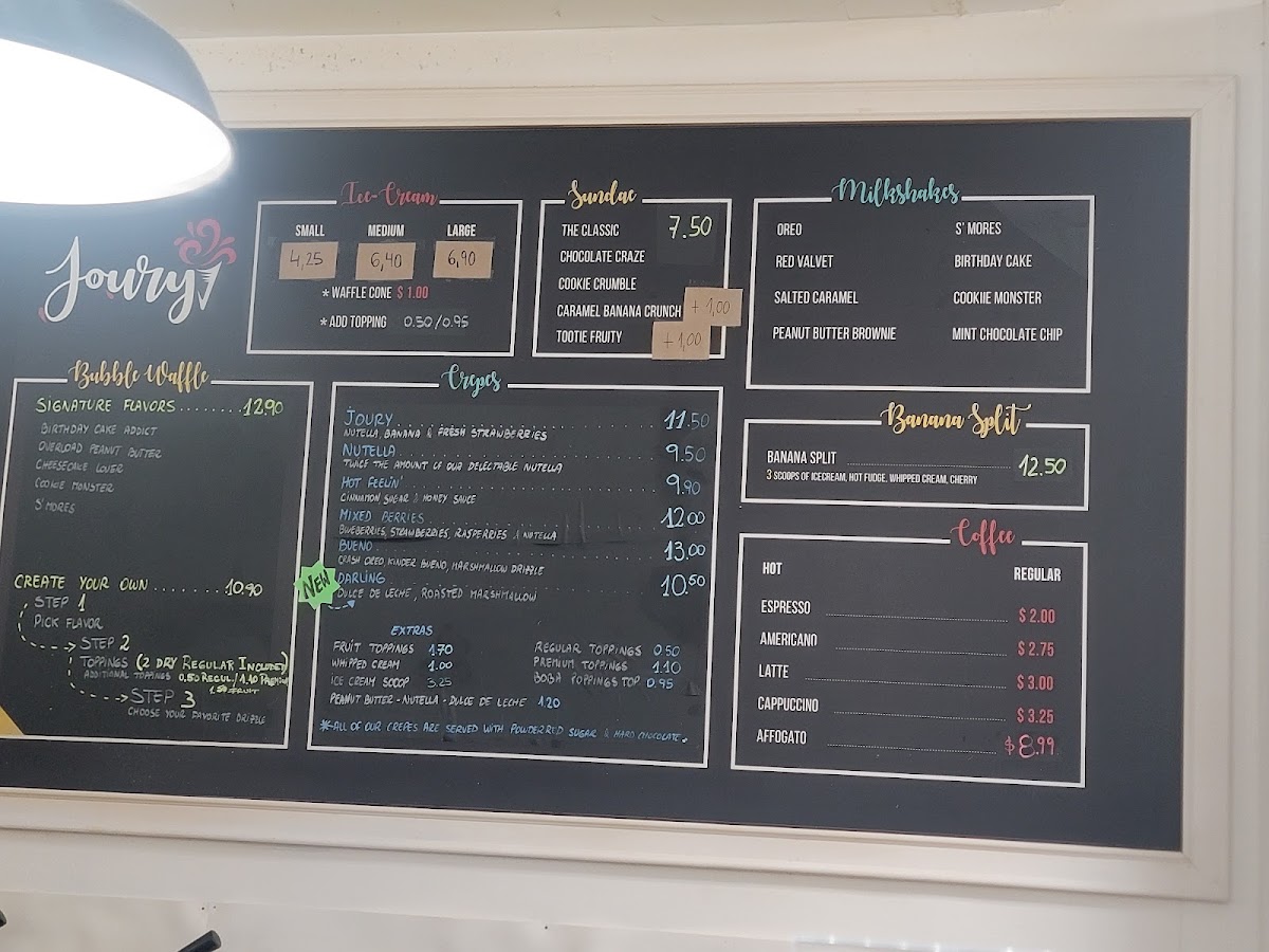 Menu Joury Boutique Café Avalon Park-1