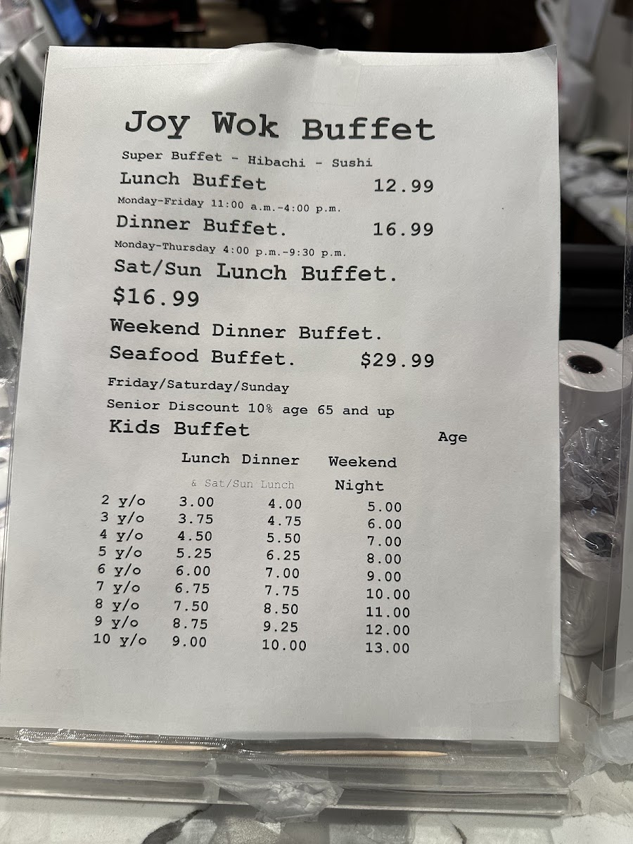 Menu Joy Wok Super Buffet - Overland Park-6