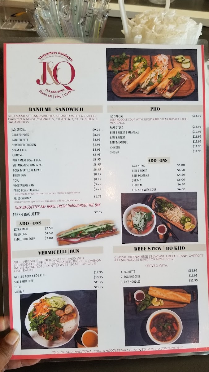 Menu J&q Vietnamese Sandwich And Cafe-1