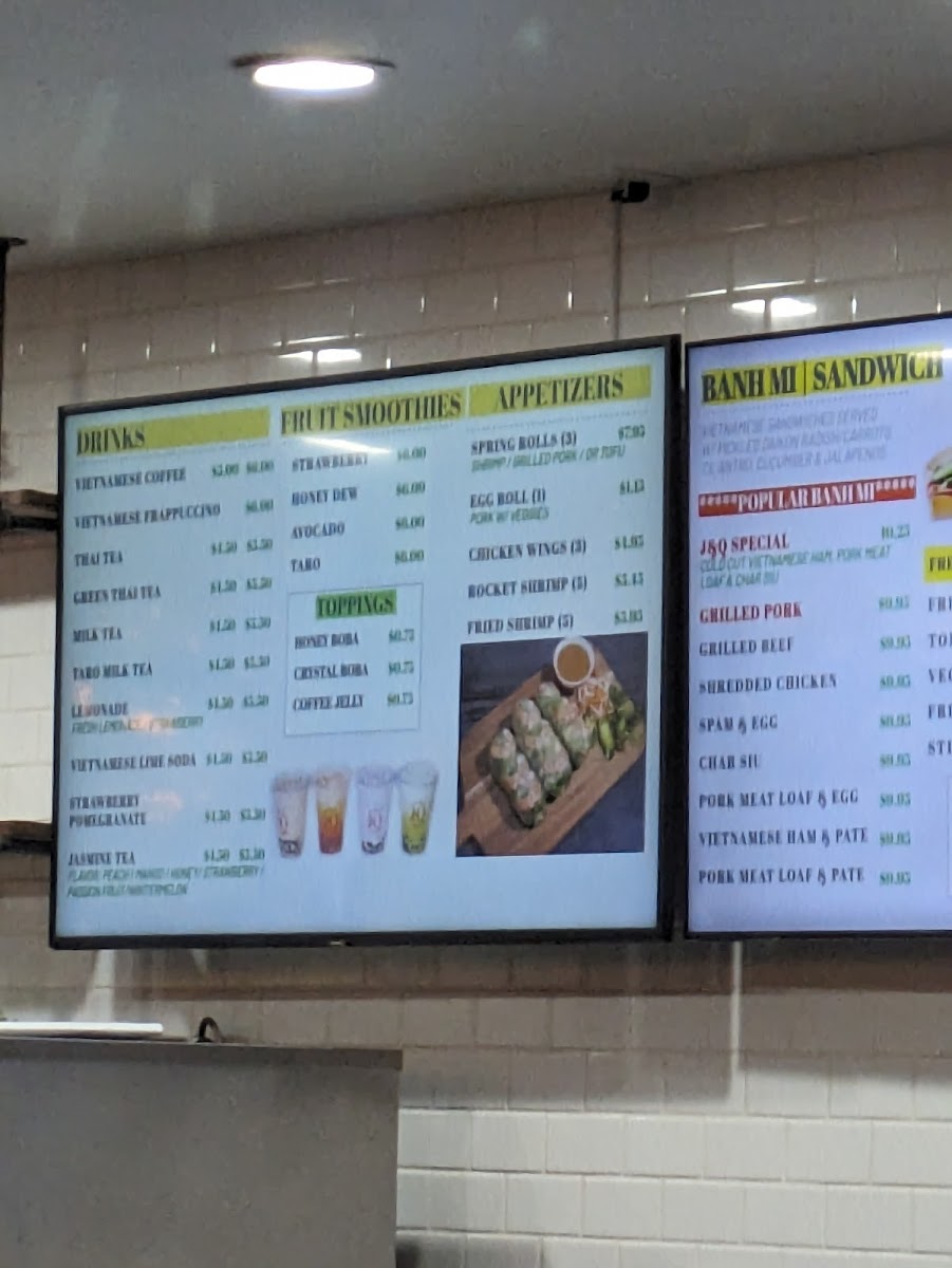 Menu J&q Vietnamese Sandwich And Cafe-2