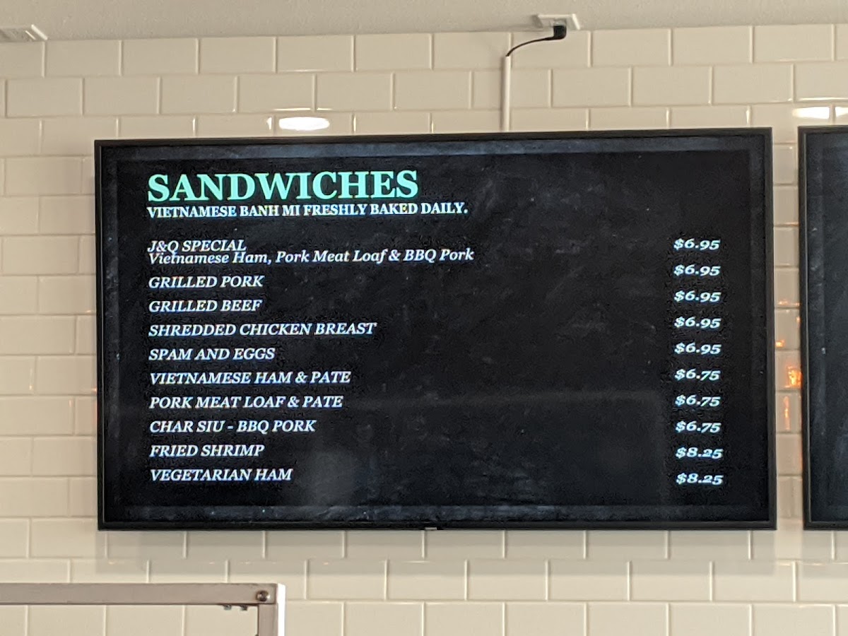 Menu J&q Vietnamese Sandwich And Cafe-7