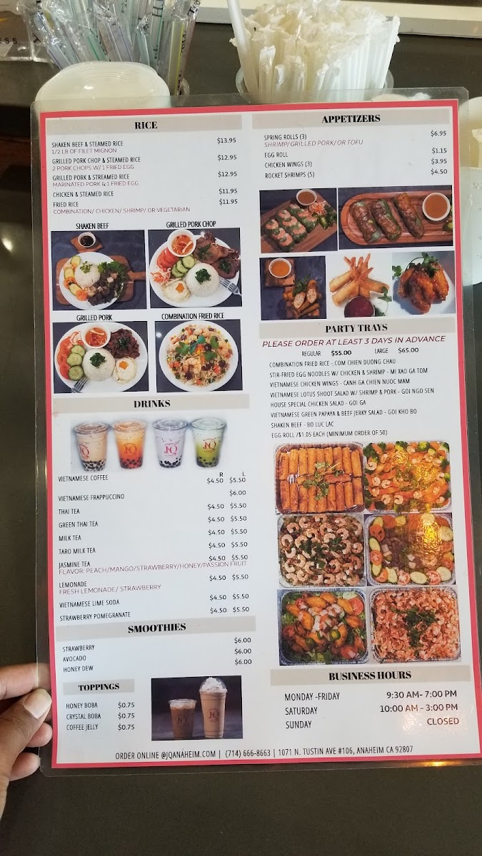 Menu J&q Vietnamese Sandwich And Cafe-9
