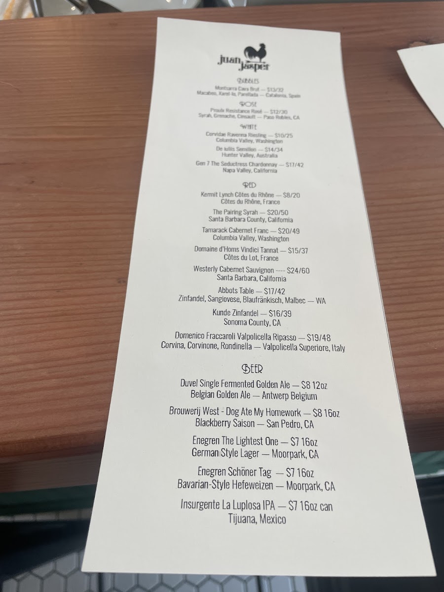 Menu Juan Jasper Kitchen & Wine-10