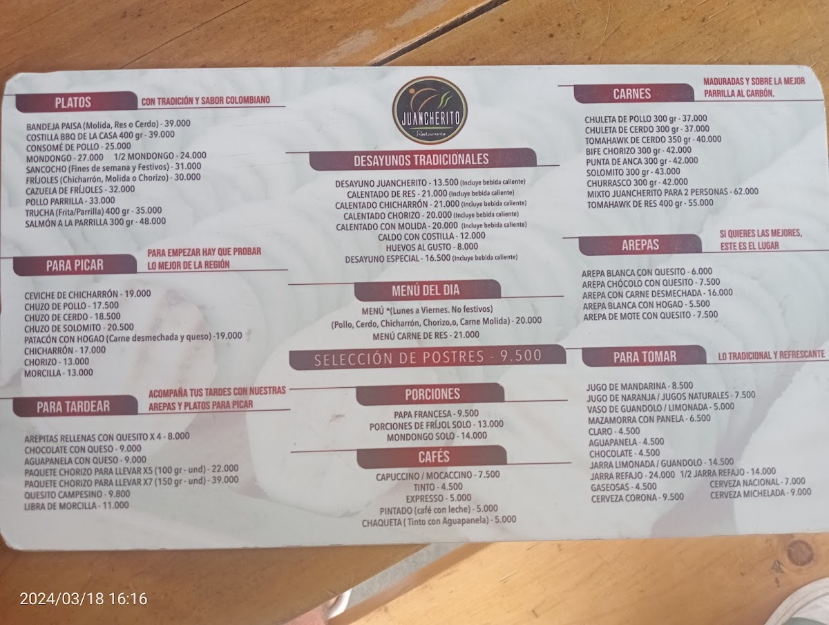 Menu Juancherito Restaurante Quindío-3