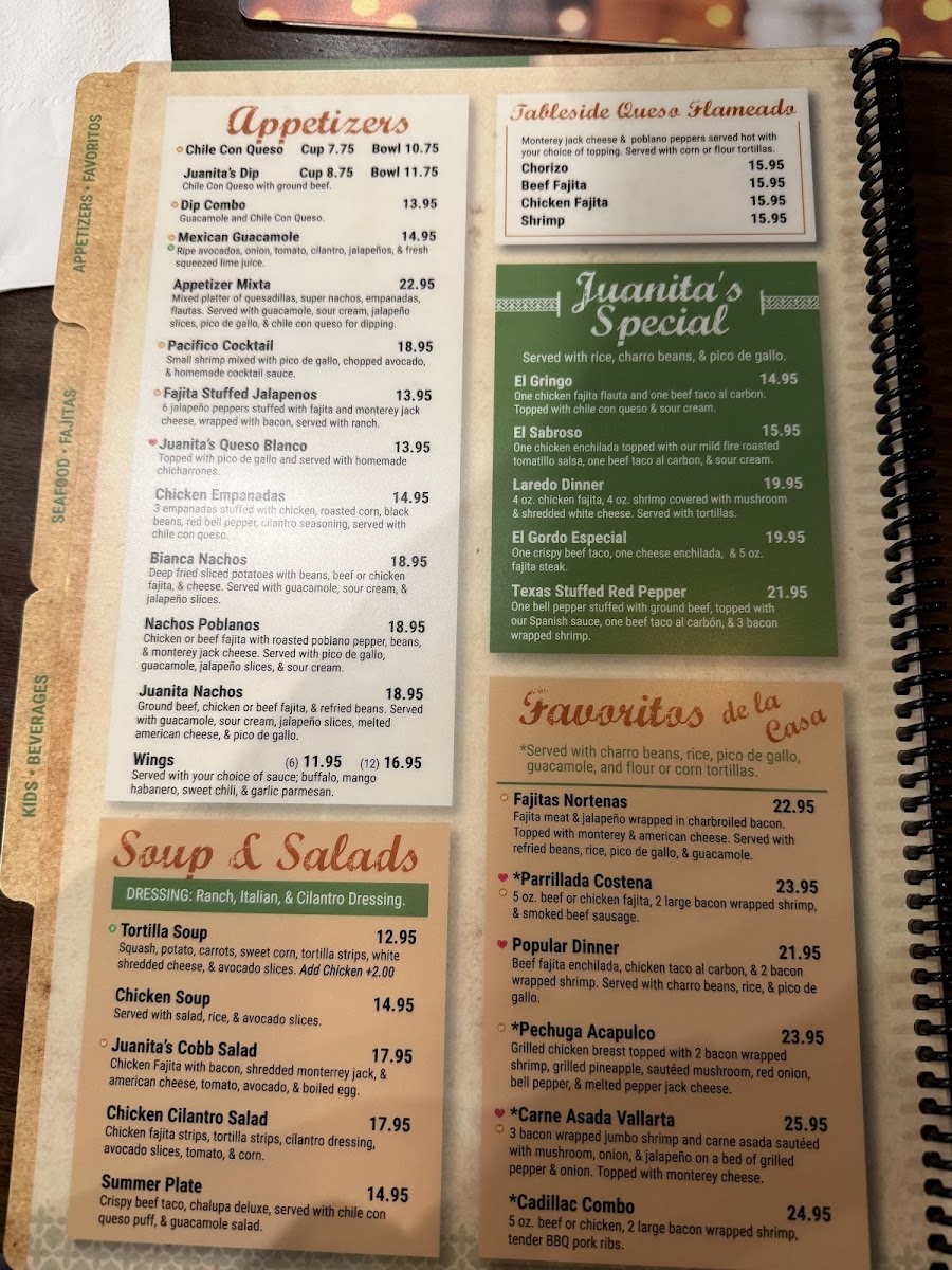 Menu Juanita's Mexican Kitchen-1