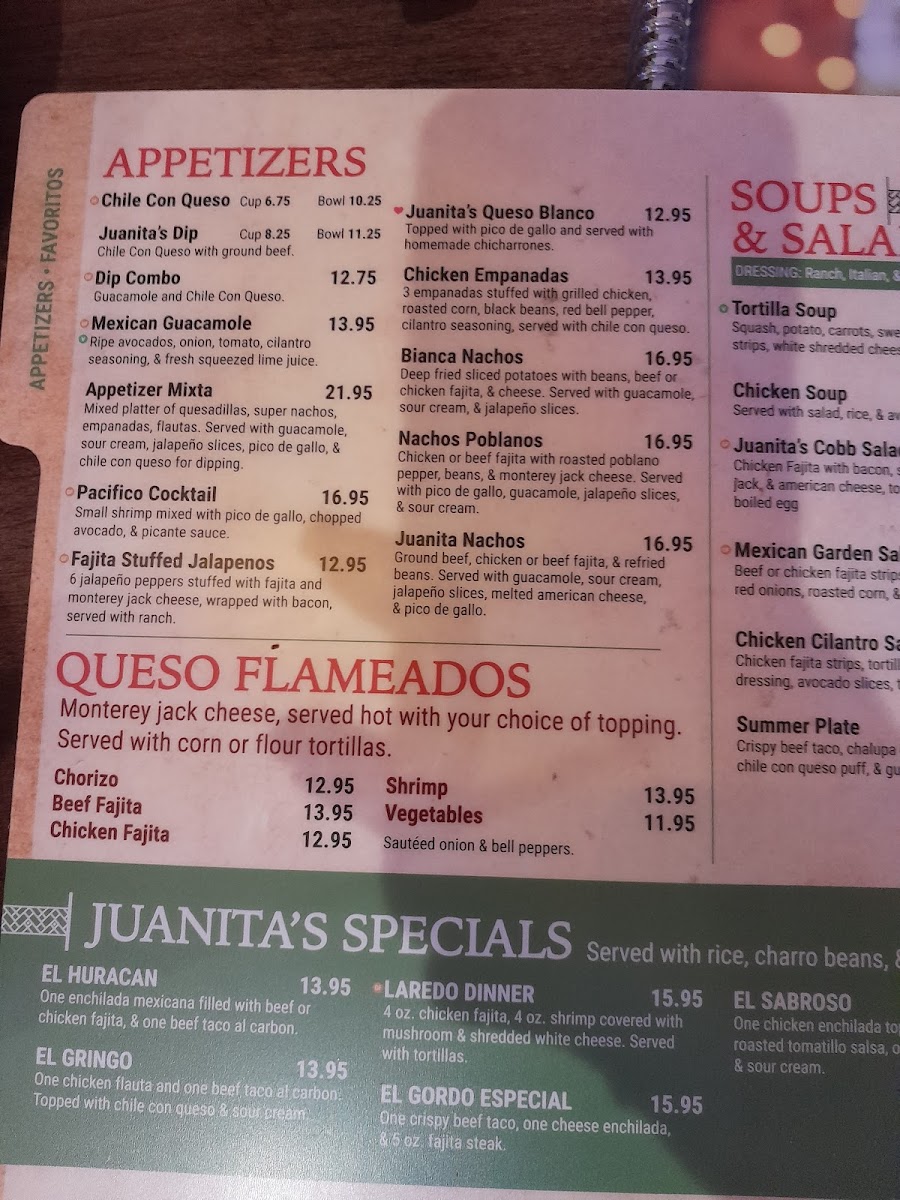 Menu Juanita's Mexican Kitchen-10