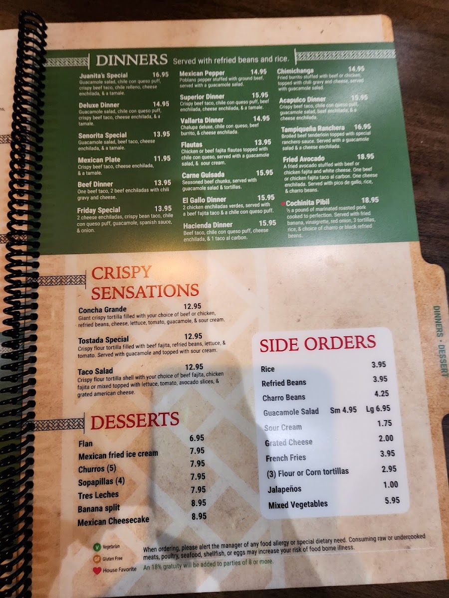 Menu Juanita's Mexican Kitchen-9