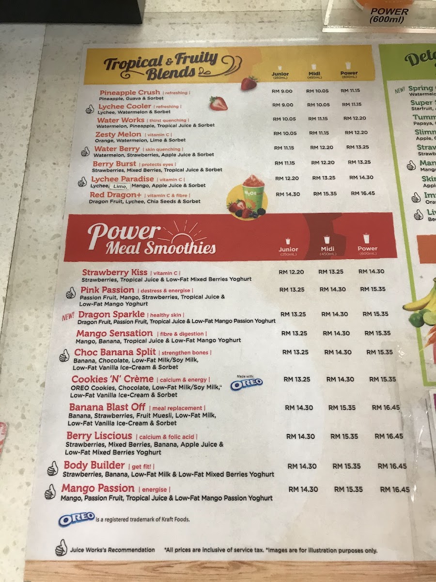 Menu Juice Works 1 Utama-1
