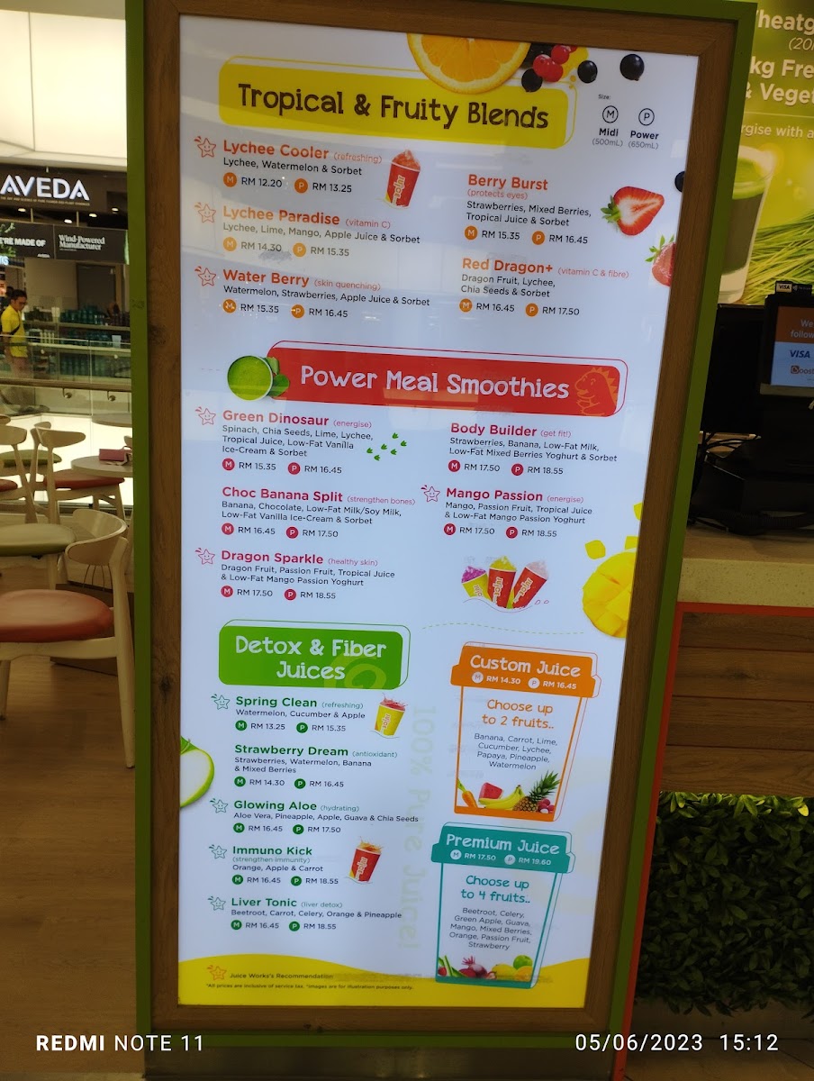 Menu Juice Works 1 Utama-6