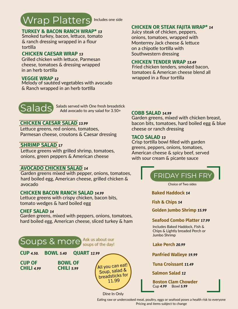 Menu Julie's Cafe East-5