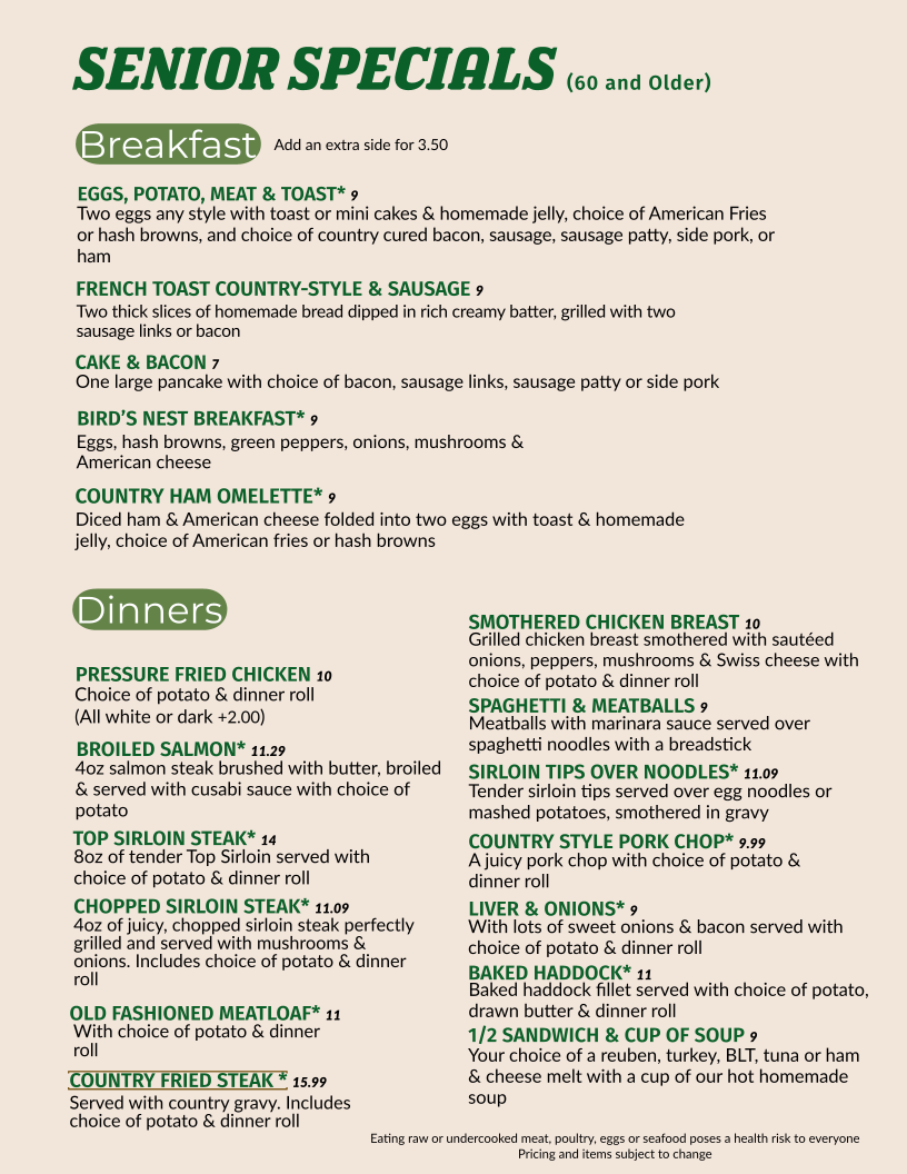 Menu Julie's Cafe East-7