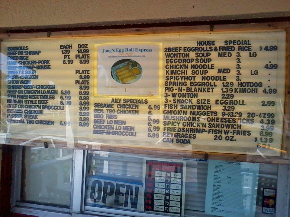 Menu Jung's Egg Roll Express-3