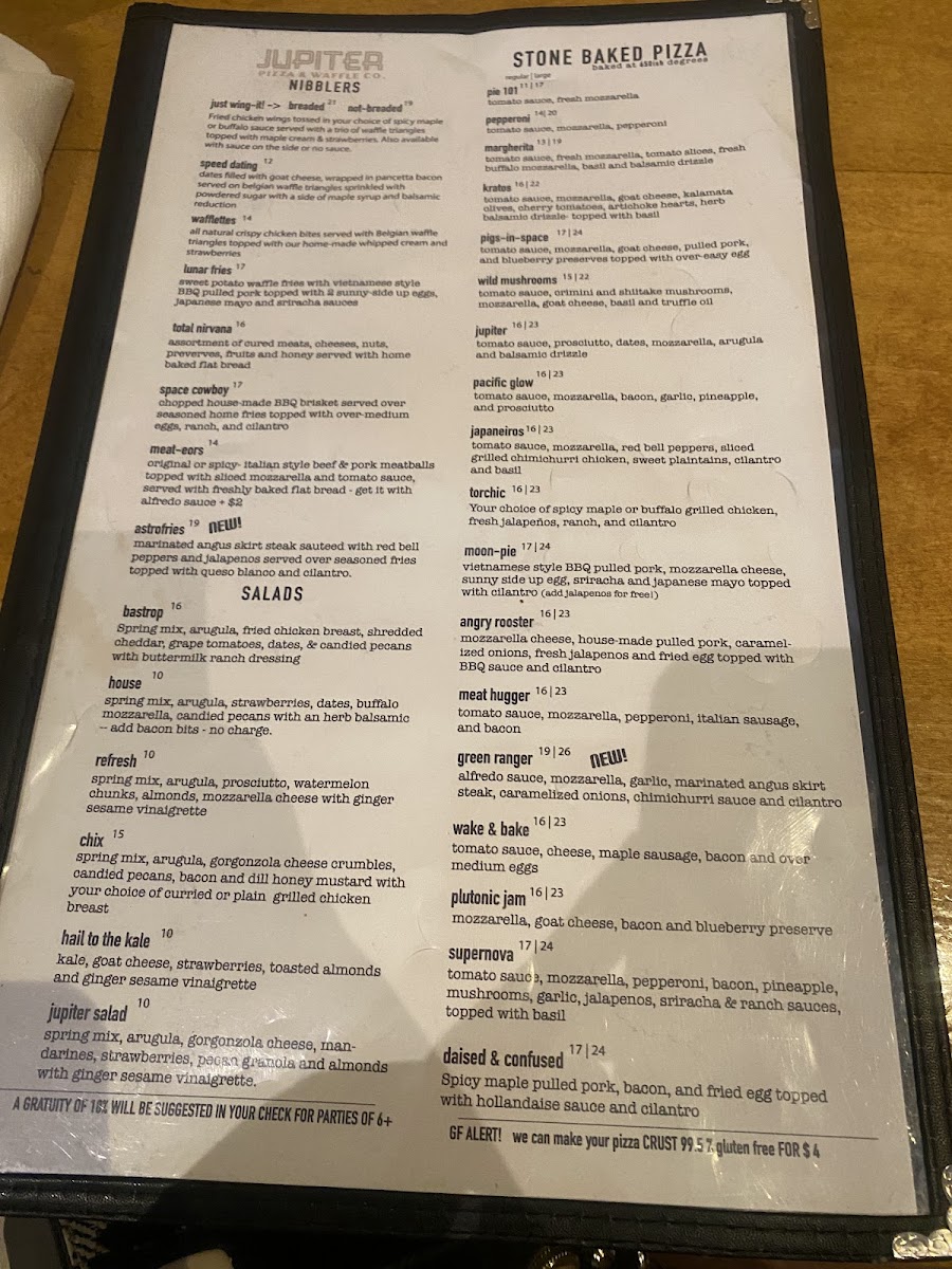 Menu Jupiter-3
