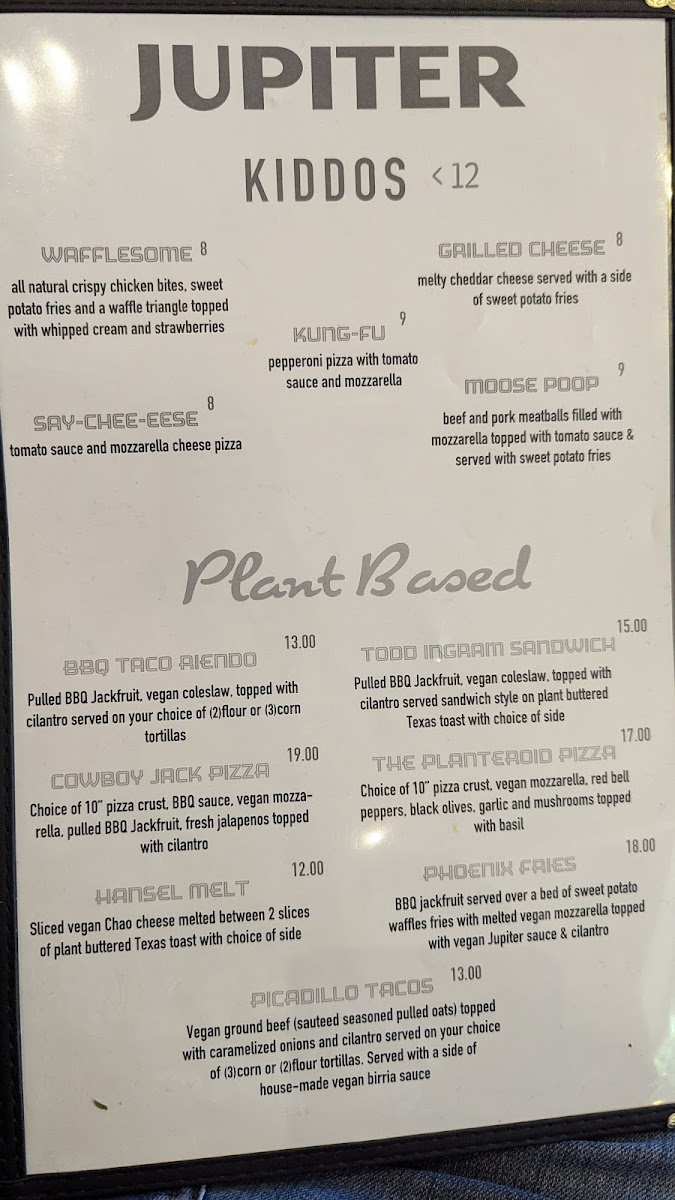 Menu Jupiter-4