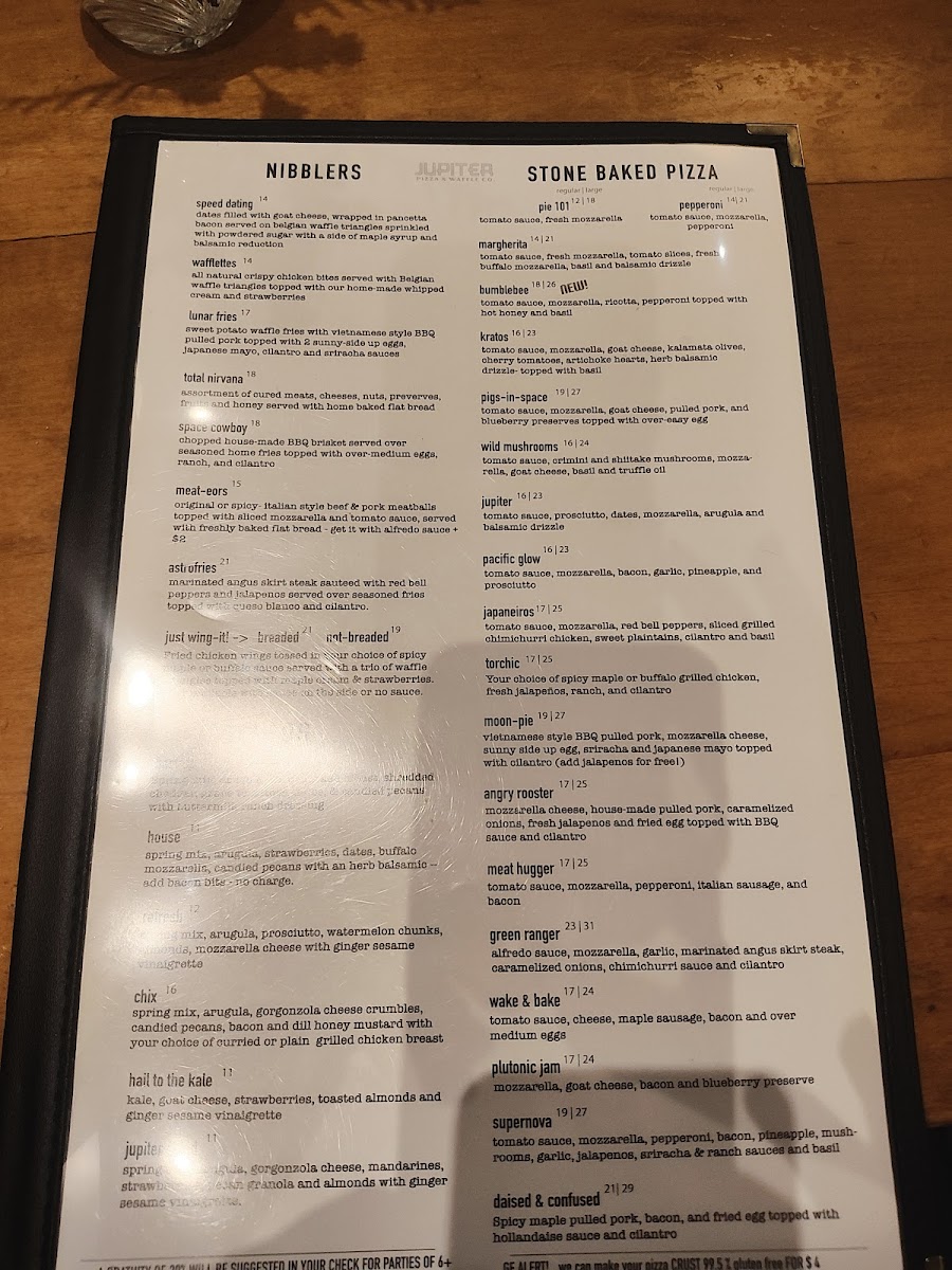 Menu Jupiter-6
