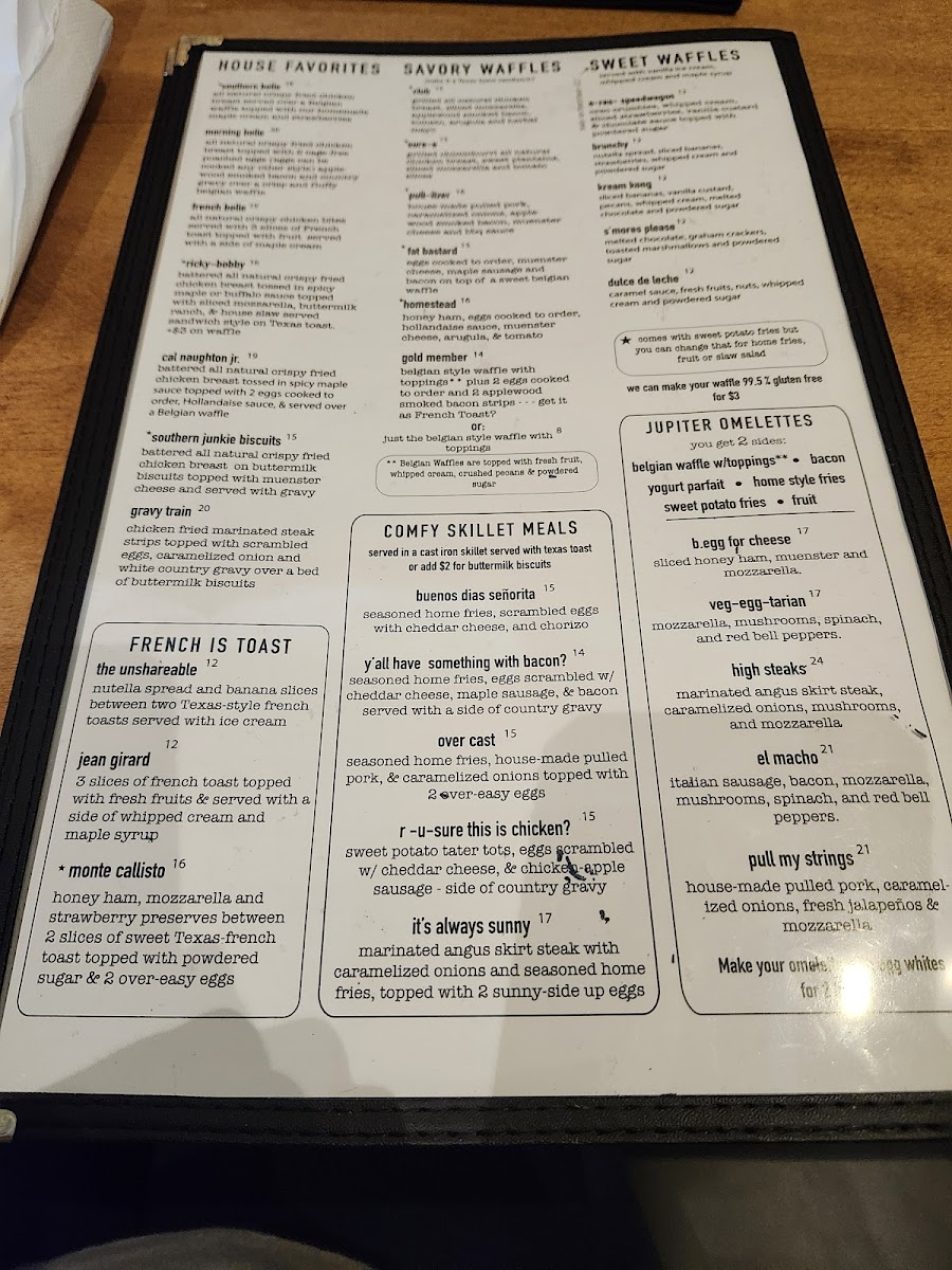 Menu Jupiter-9