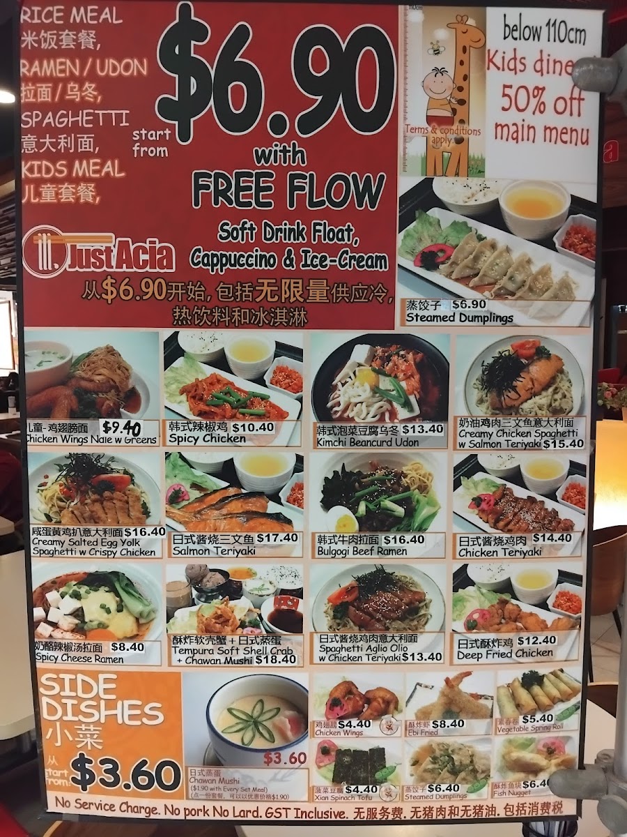 Menu Just Acia-2