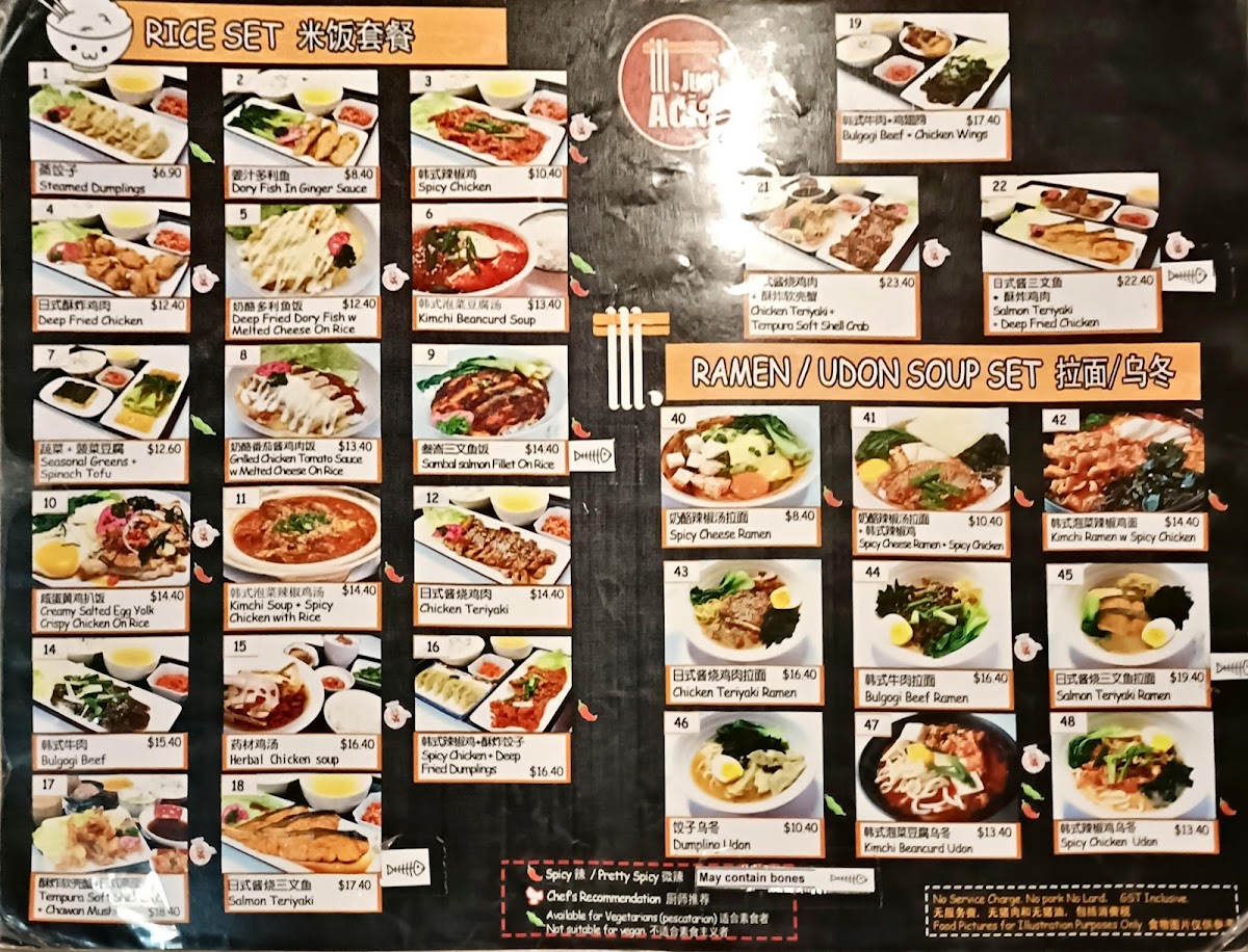 Menu Just Acia-3