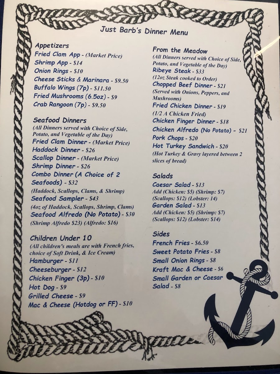 Menu Just Barb's-1