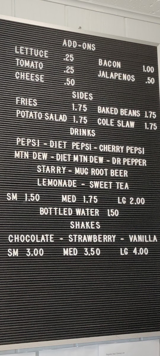Menu Just Hamburgers-1