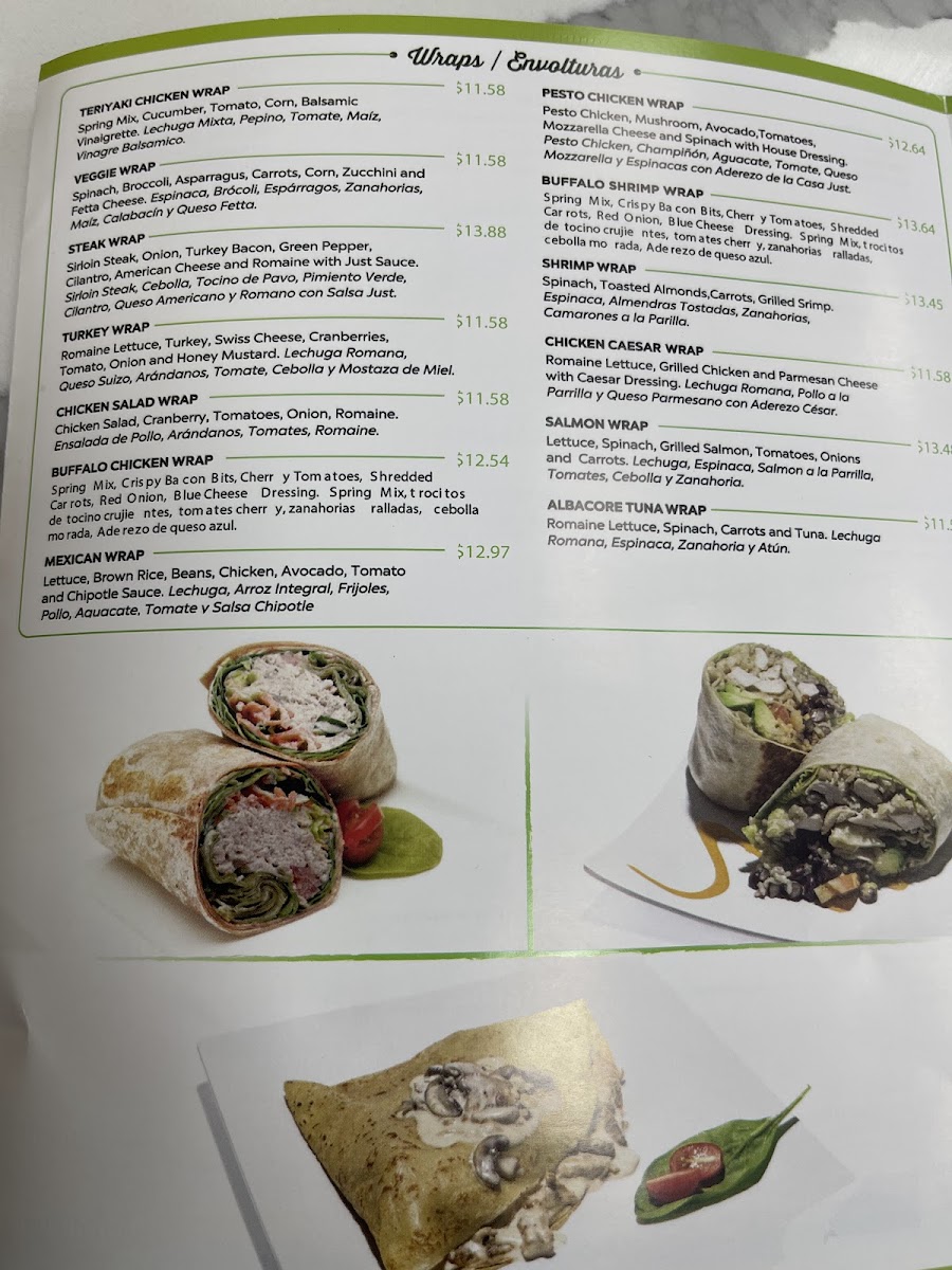 Menu Just Made 4 U-3