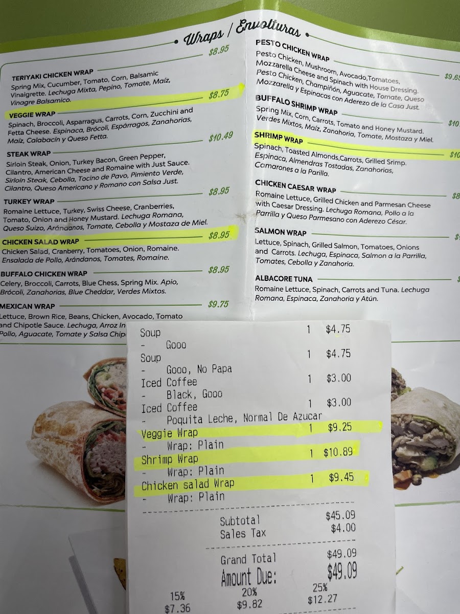 Menu Just Made 4 U-6