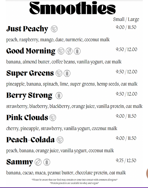 Menu Just Peachy Kelowna-2