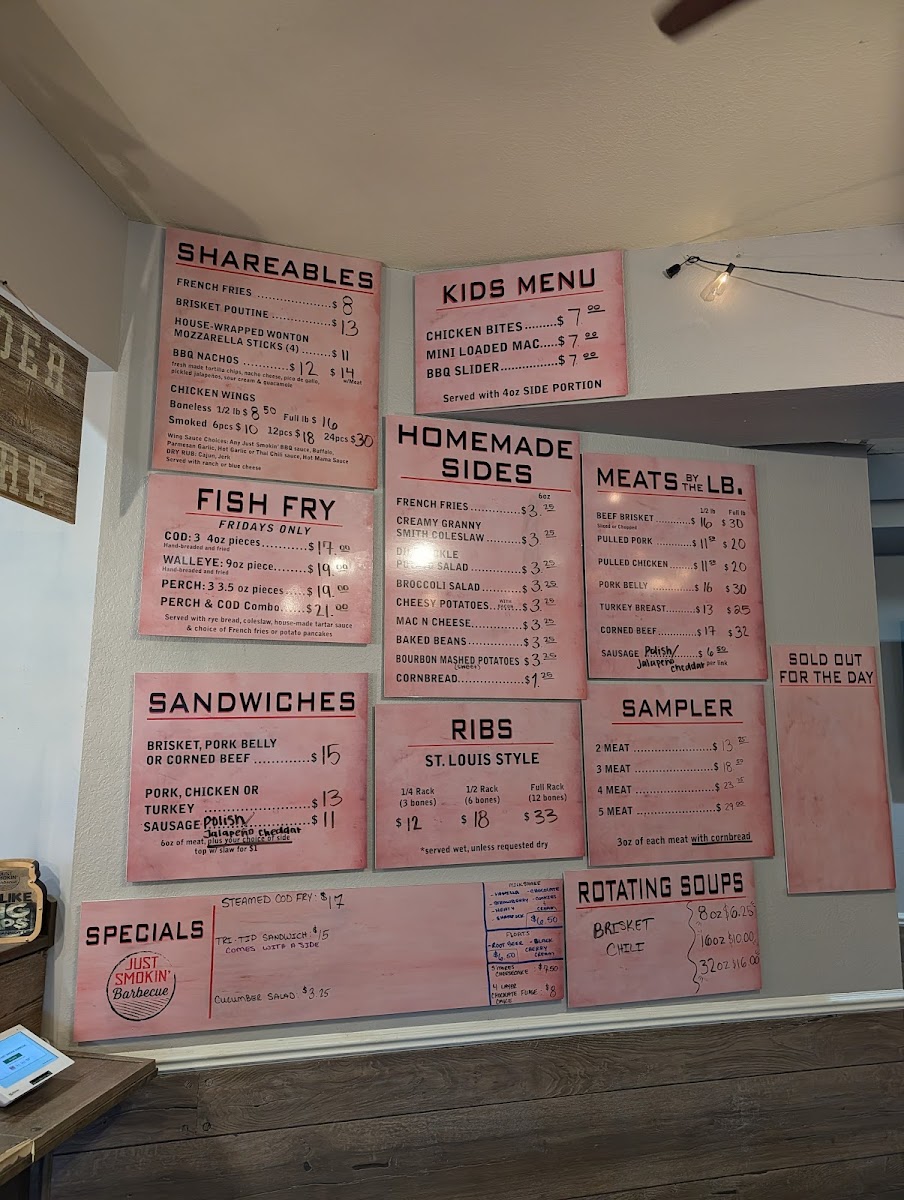 Menu Just Smokin' Barbecue-3