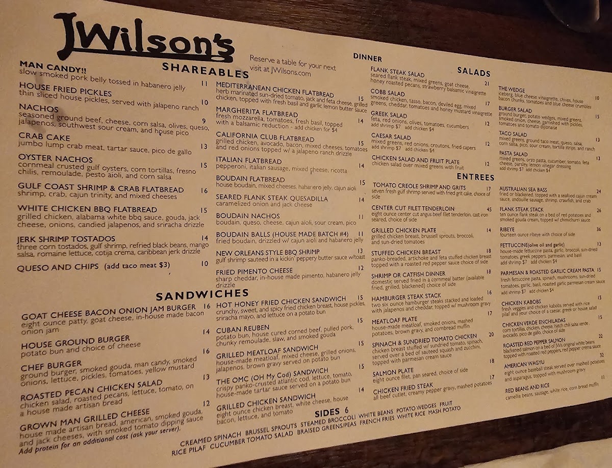 Menu Jwilson's-9