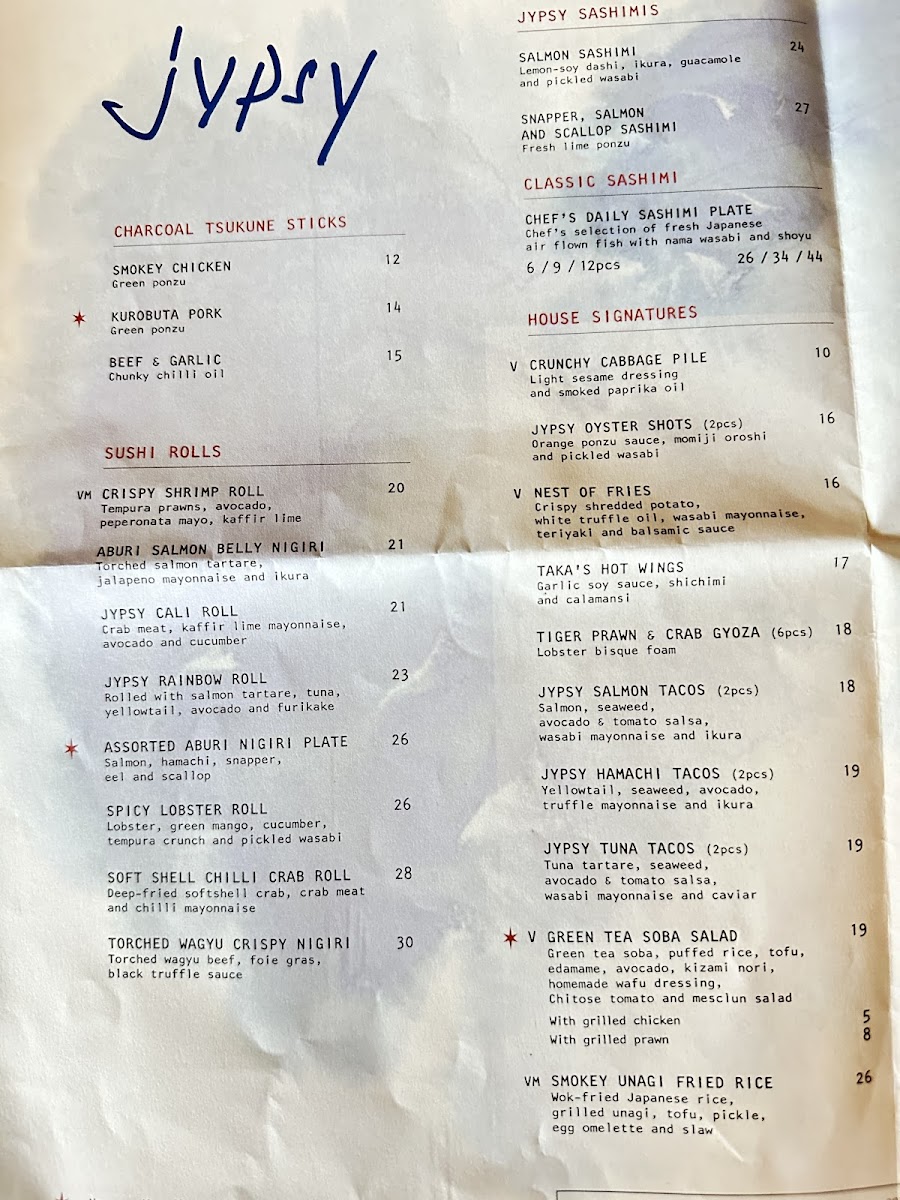 Menu Jypsy One Fullerton-8