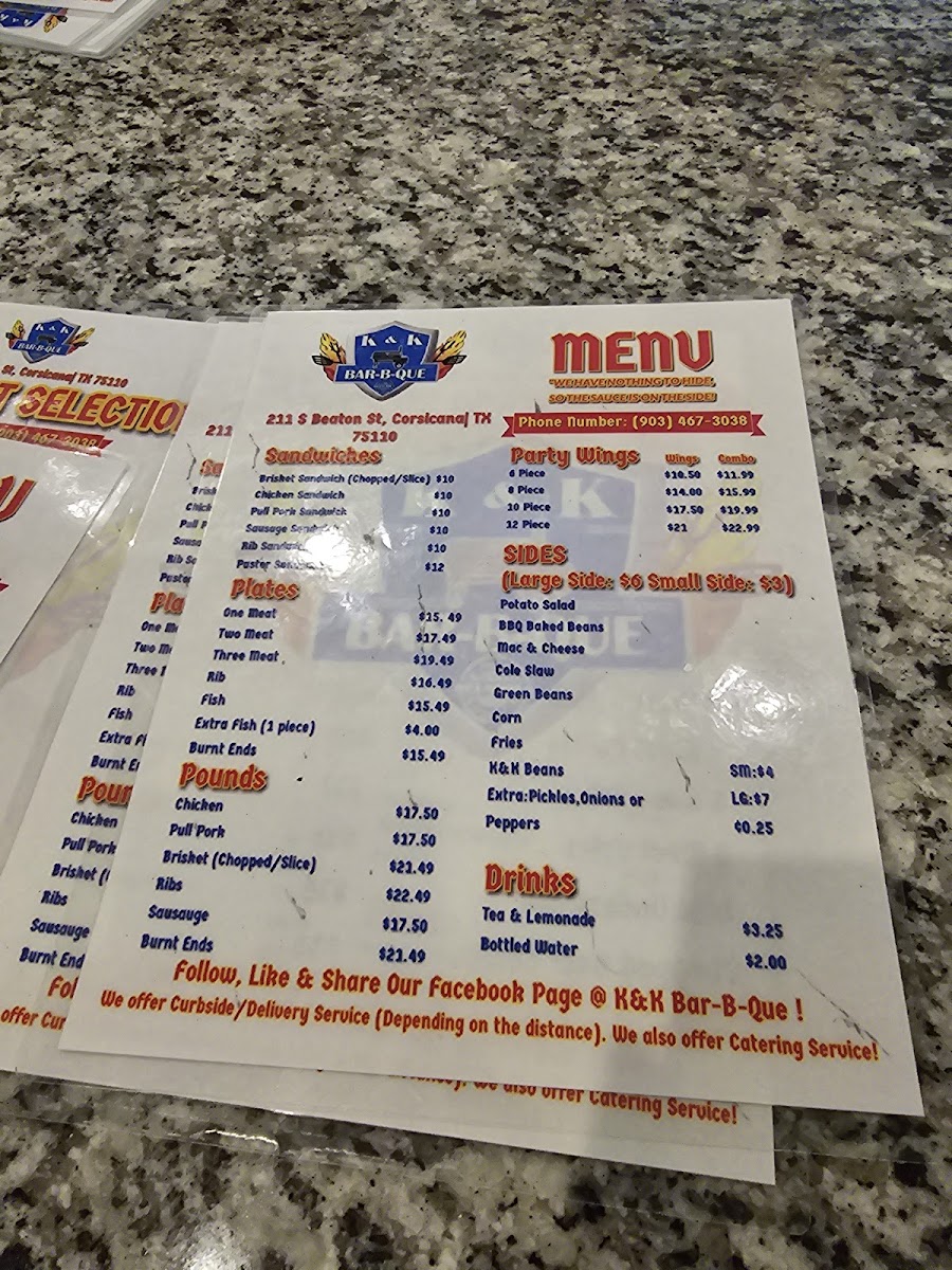 K & K Bar-B-Que Menu-3