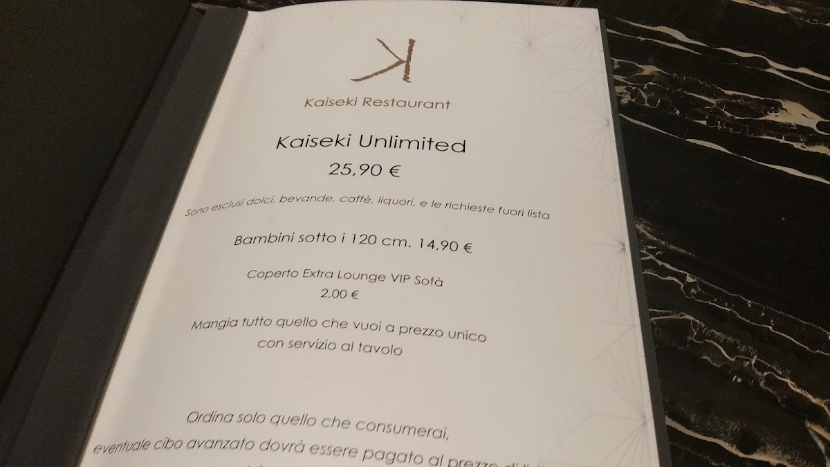 Menu K Kaiseki Sushi Restaurant-1
