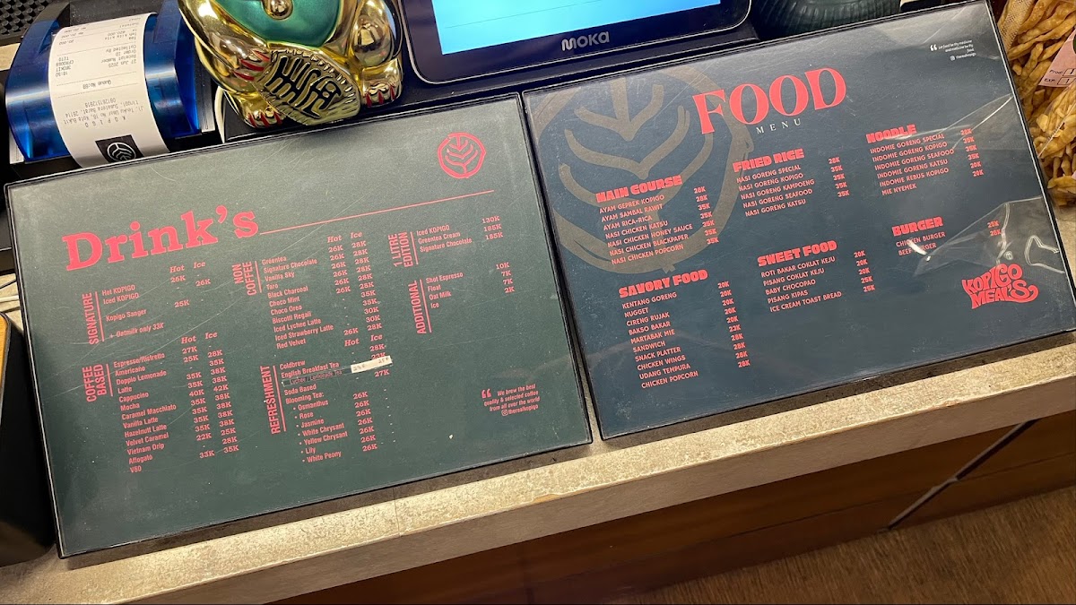 Menu K O P I G O-2