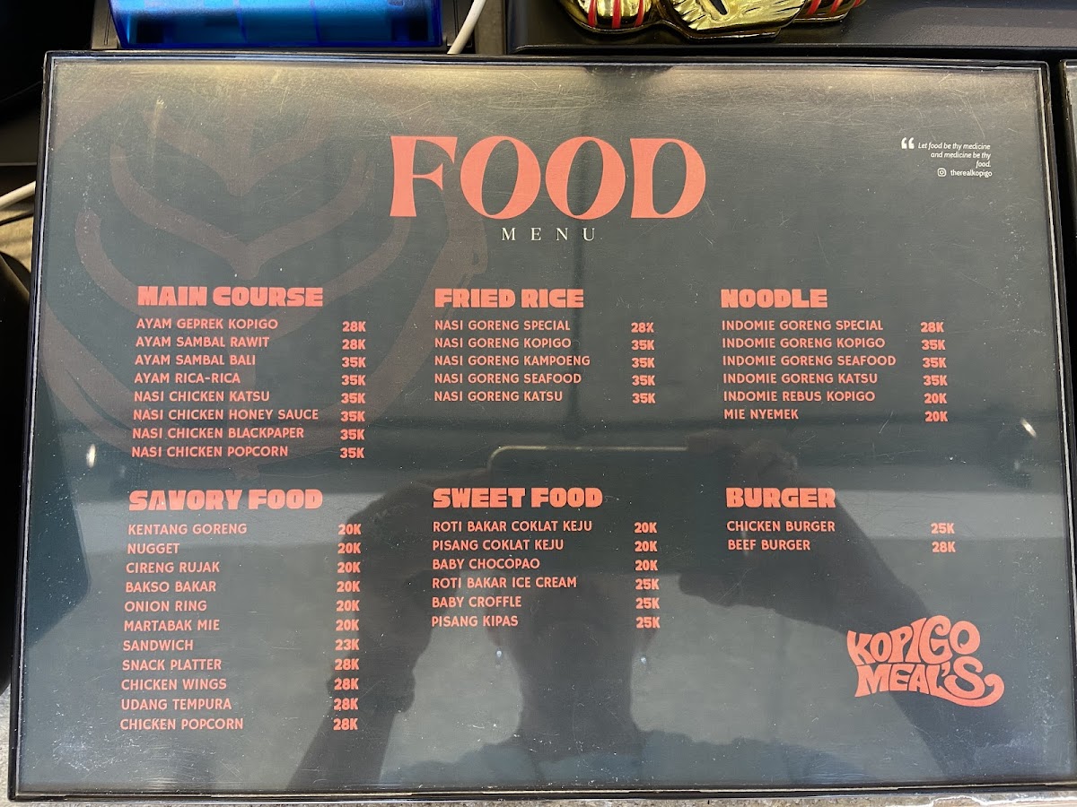 Menu K O P I G O-3