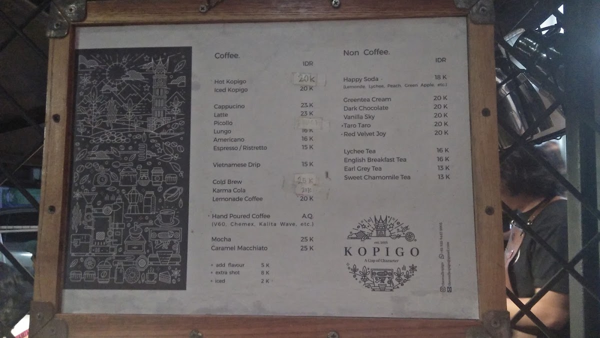 Menu K O P I G O-8