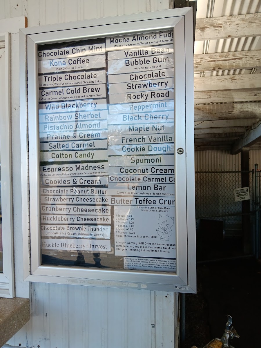 Menu K & R Drive-Inn-10