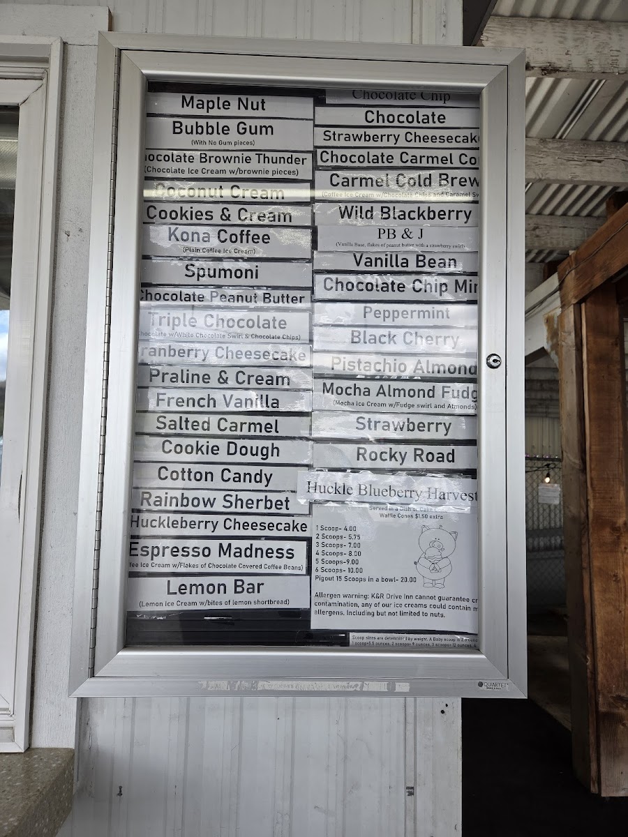 Menu K & R Drive-Inn-5