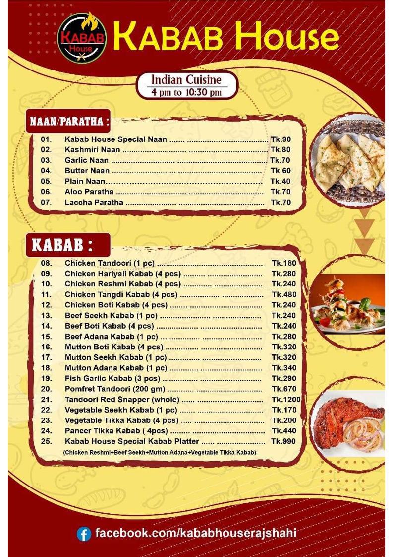 Menu Kabab House Multi Cuisine Restaurant-4